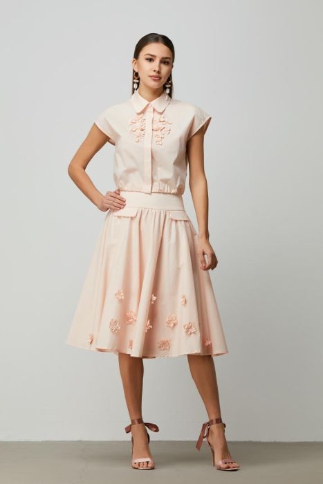Floral classic cotton skirt