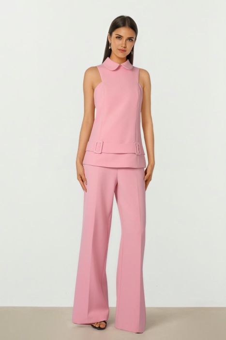 Pink Crepe Pants