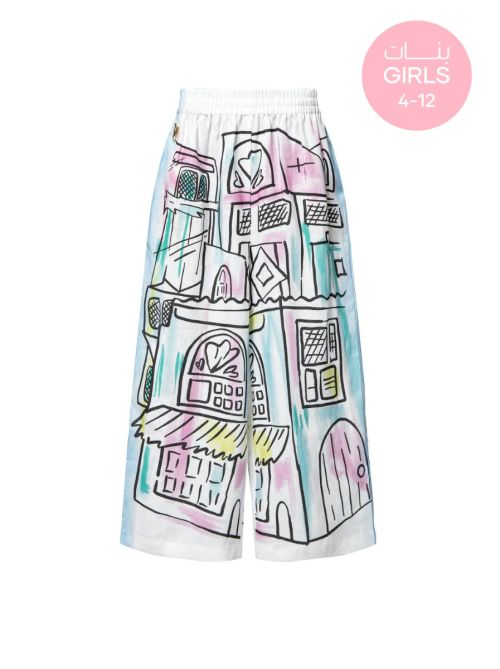 Unique printed pants-Girls