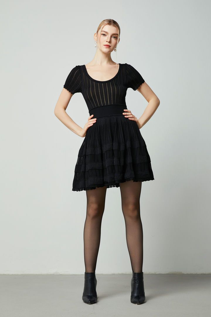 A-line knit dress