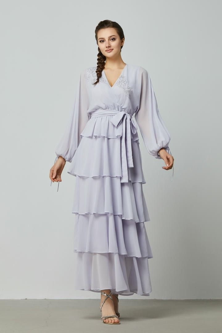 Tiered embellished dress