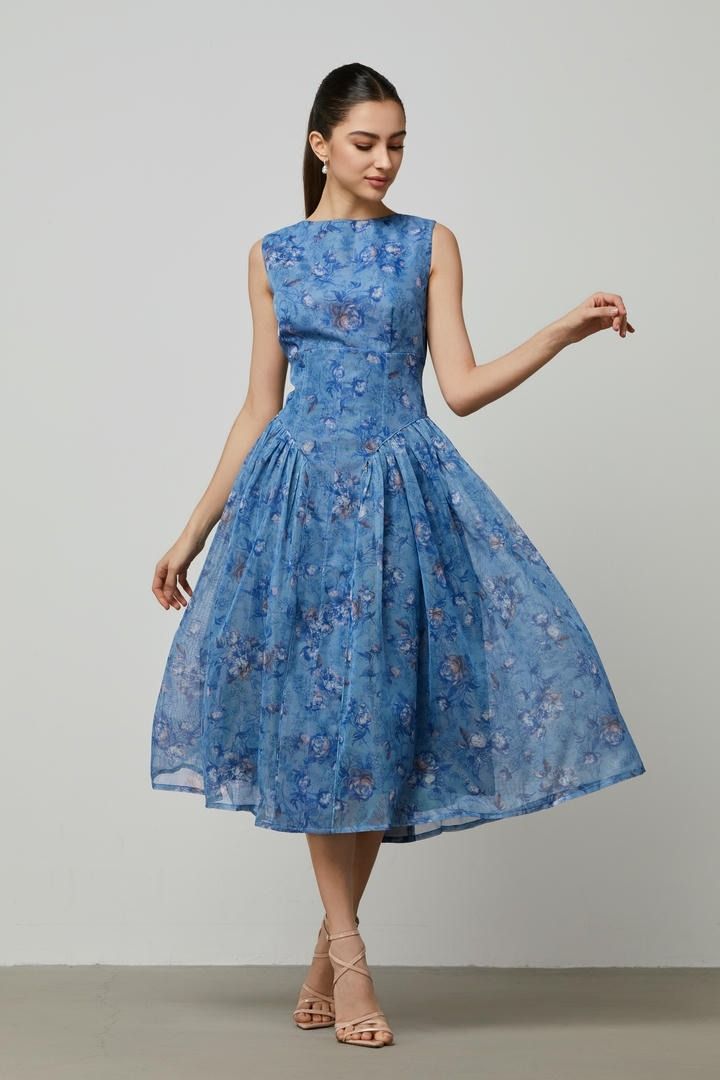 A-line midi dress