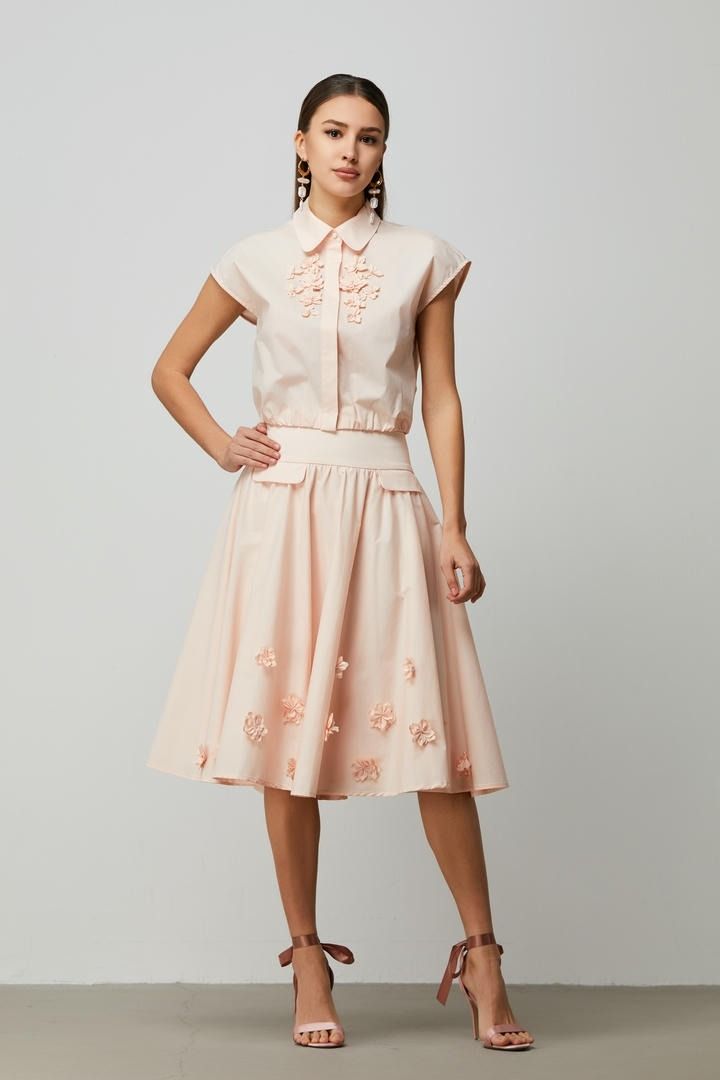 Floral classic cotton skirt