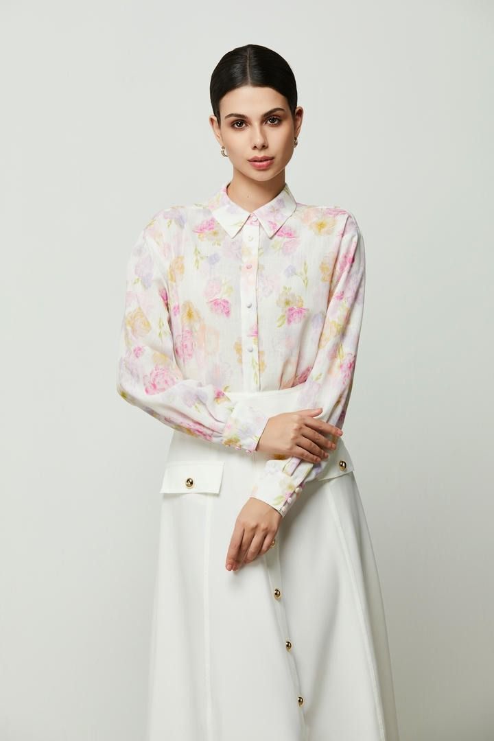 Floral Cotton Linen Shirt