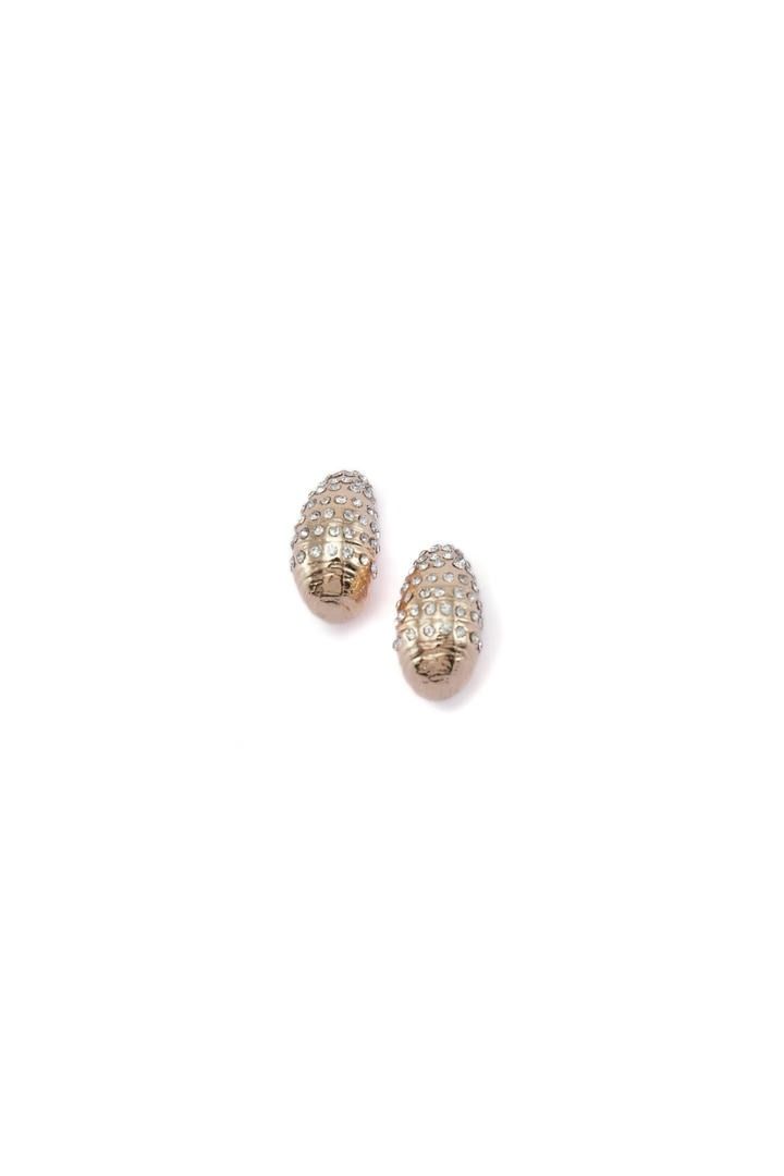 Gold Tone chunky Half Hoop Earrings