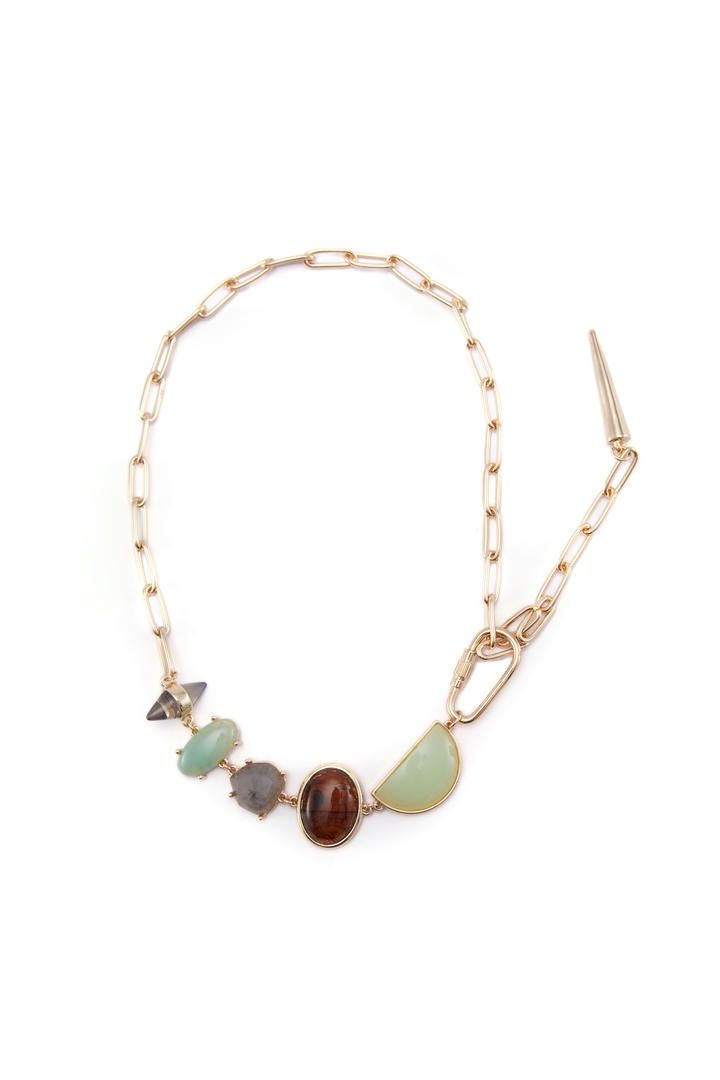 multi shapes stone Necklace