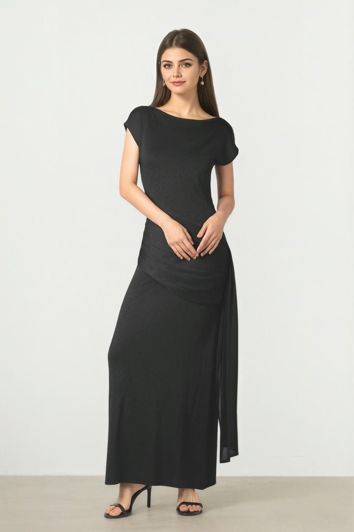 DRAPPING KNITTED DRESS