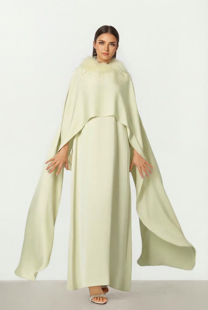 Feather Cape Kaftan