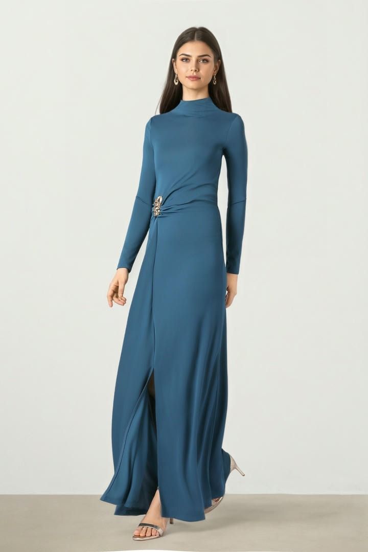 Blue Jersey Dress