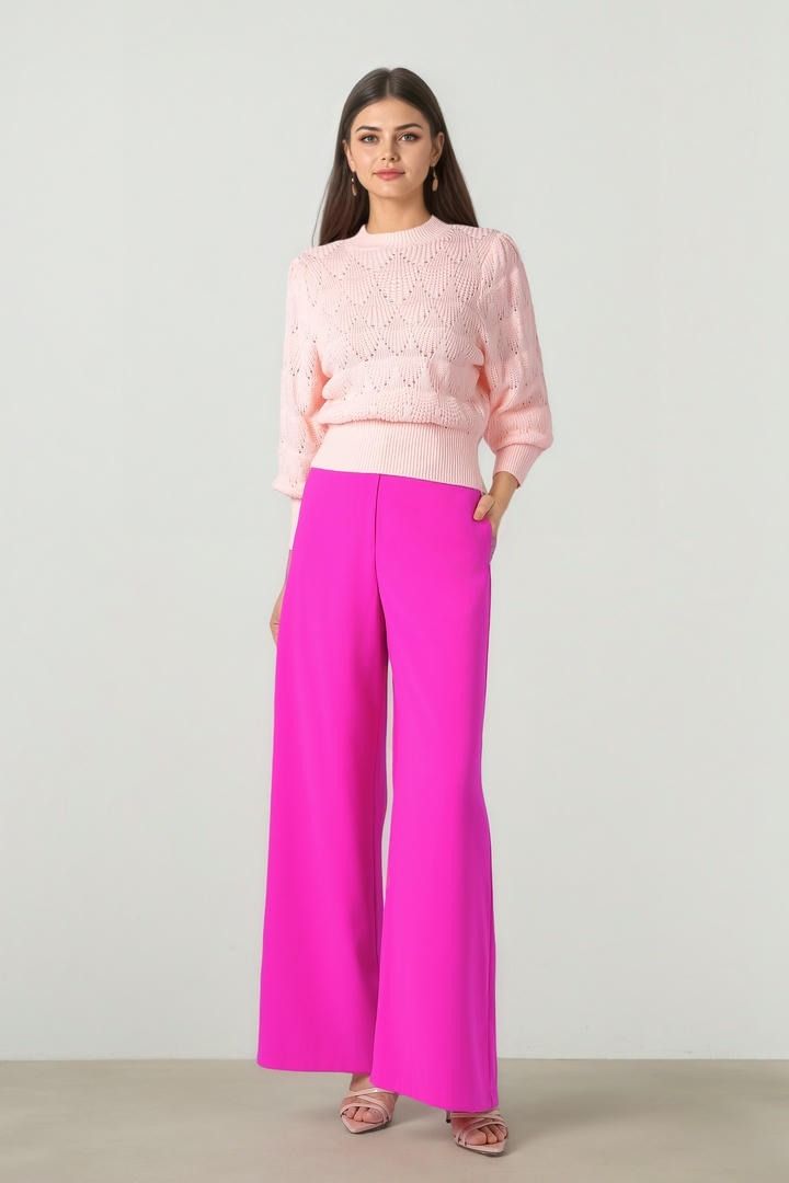 Fuchsia Crepe Pants