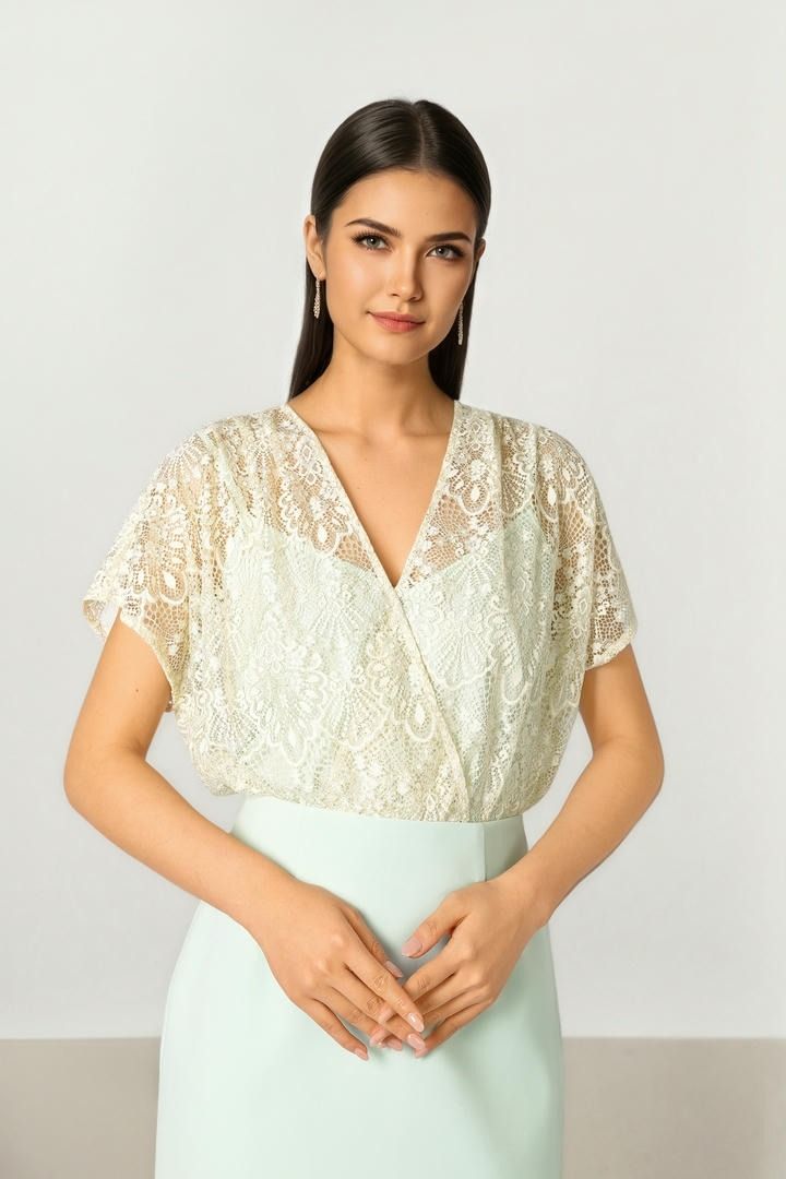 Vneck Lace Top