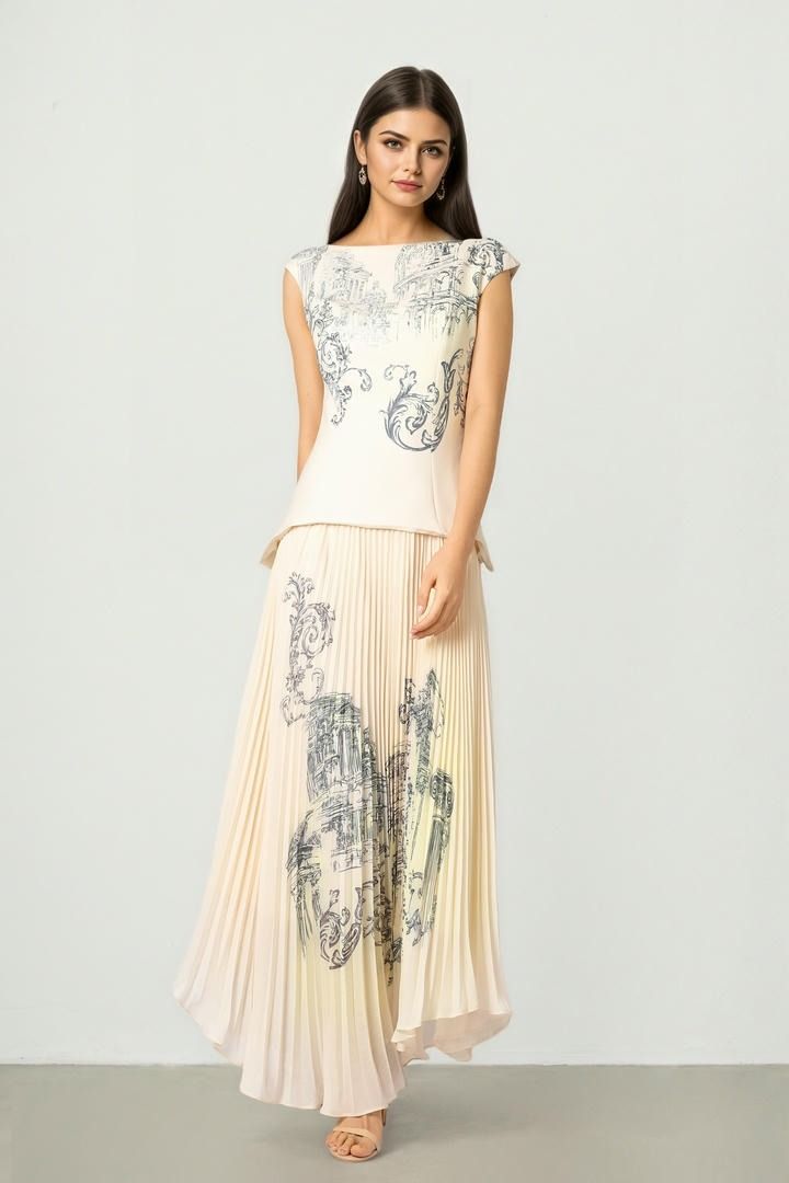 Pleated Maxi Dress