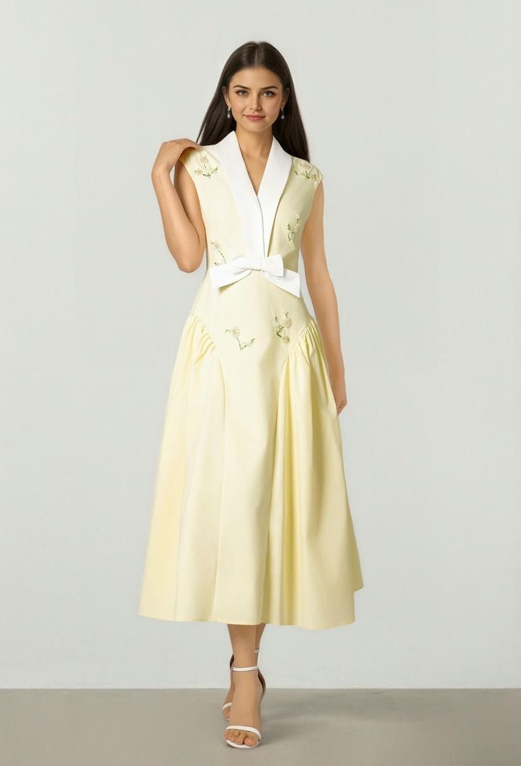 Bow Collar Dress