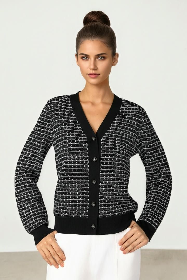 Black Knit Cardigan