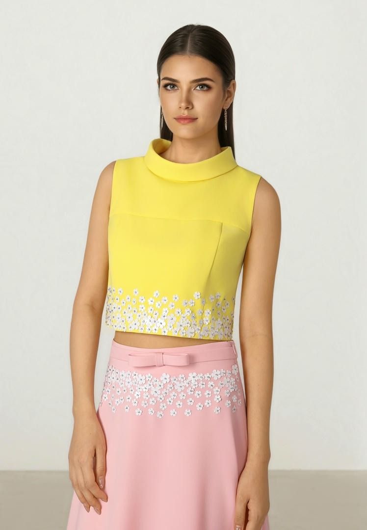 Collar Button Top