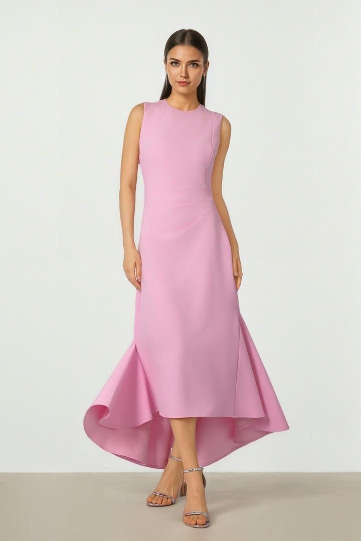 Sleeveless Crepe Dress