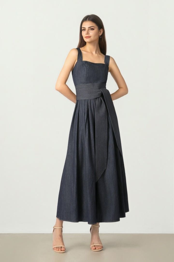 Indigo Denim Midi