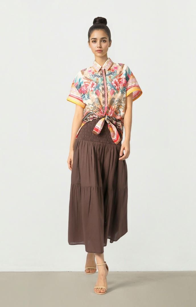 Smocked Waist Skirt