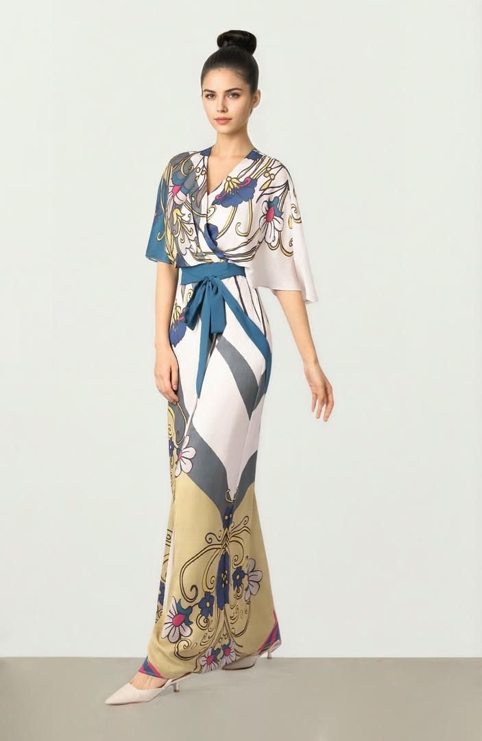 Printed Jacquard Dress