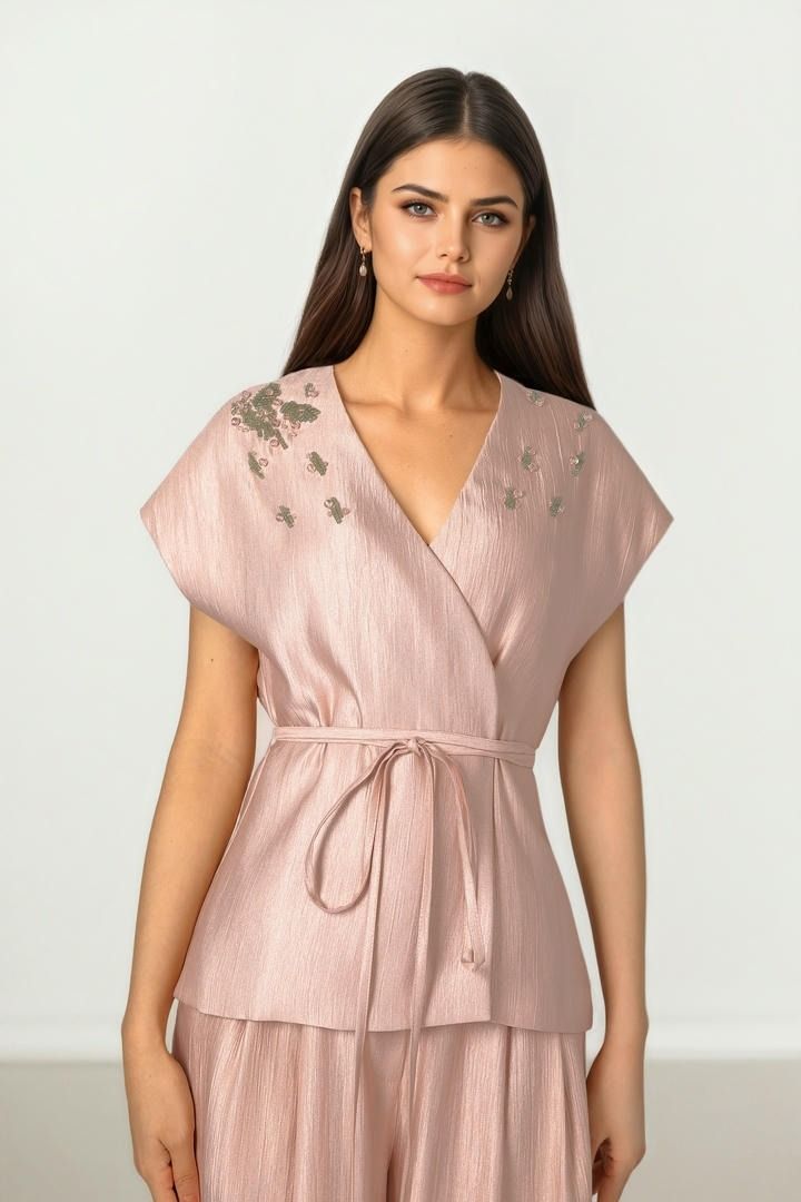 Crossover Taffeta Top