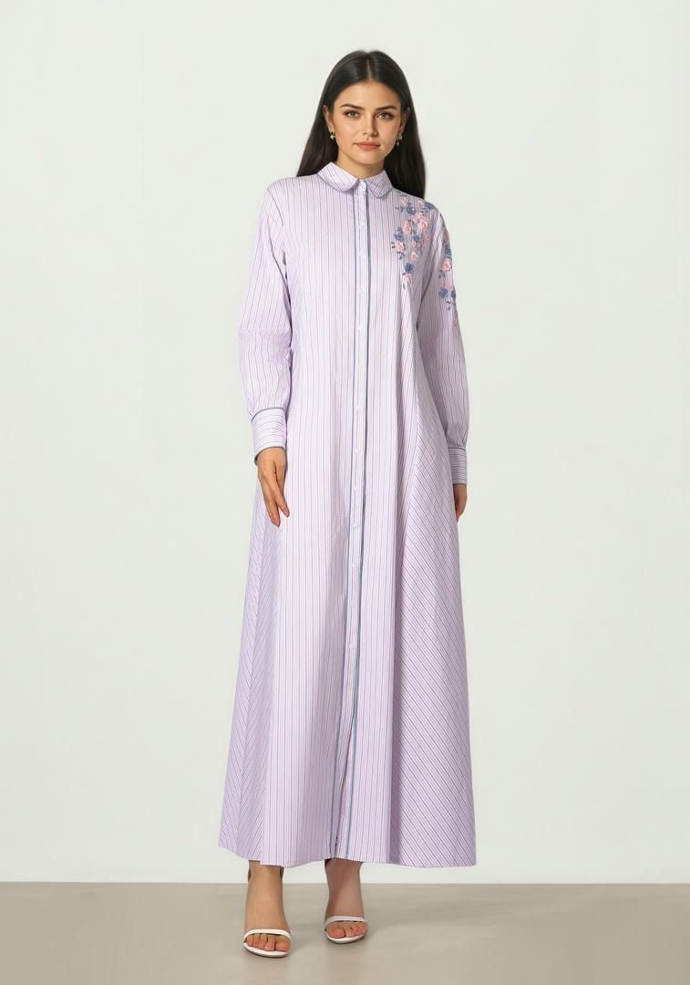 Pink Stripe Kaftan