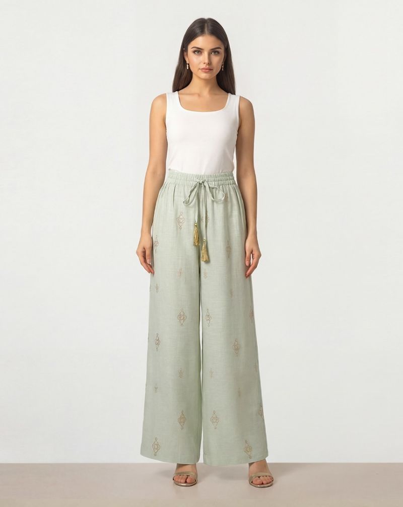 Linen Palazzo Pants