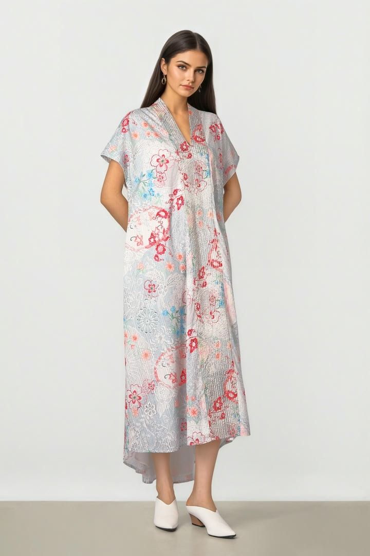 Floral Cotton Kaftan