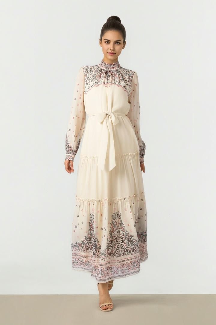 Placement Print Dress