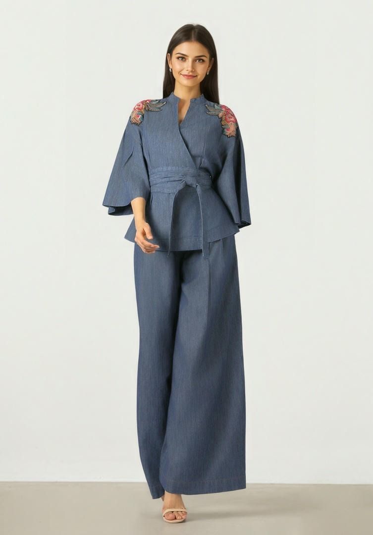 Wide Denim Pants