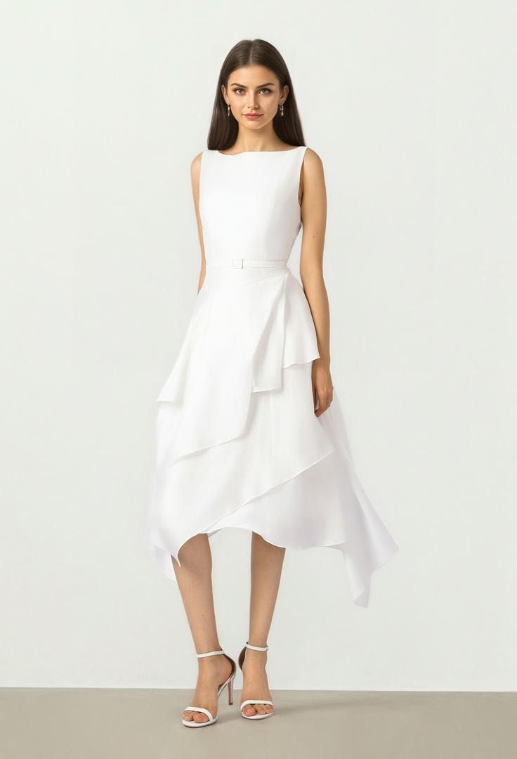 Boat Neck Organza