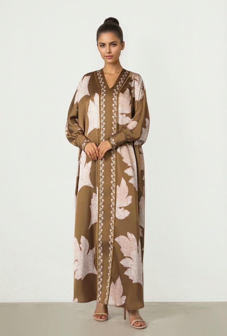 Printed Satin Dress