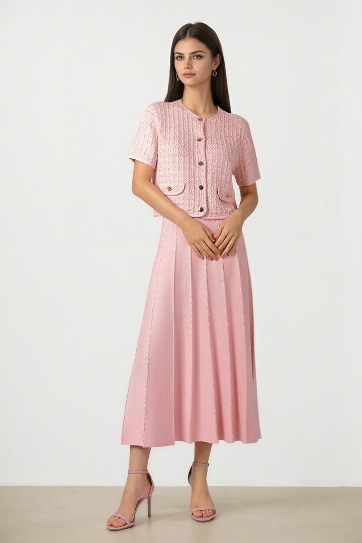 Midi knit skirt