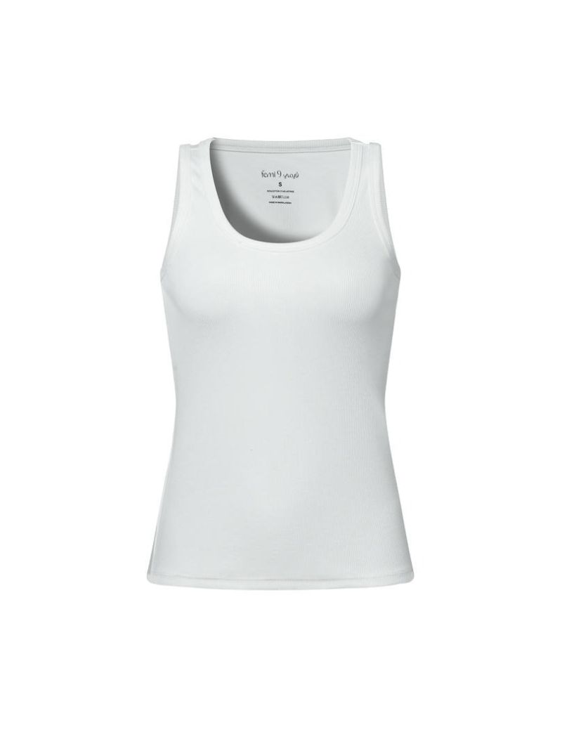 White Solid Tank Top