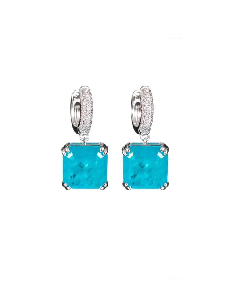 Blue Gem Earrings
