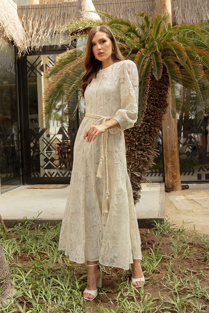 Cream Lace Maxi