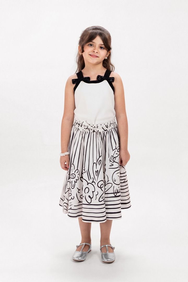 Kids Poplin Print Skirt