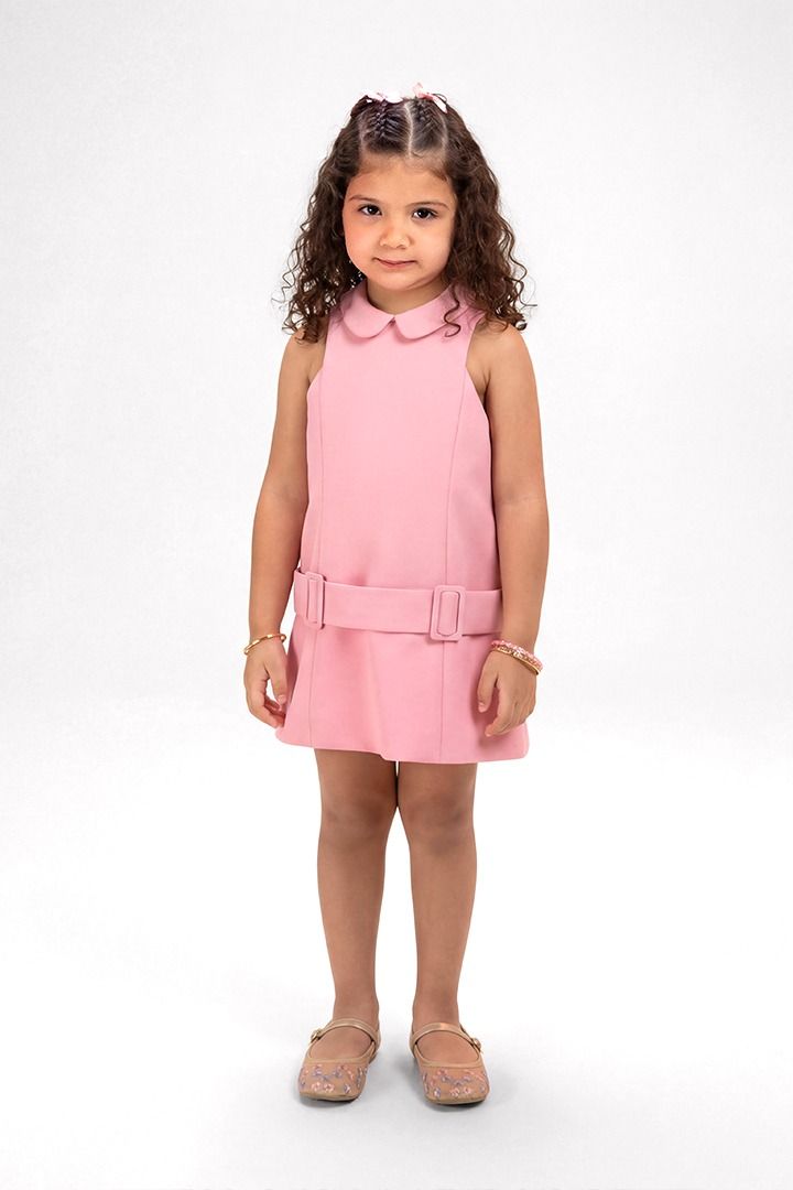 Kids Pink Crepe Dress