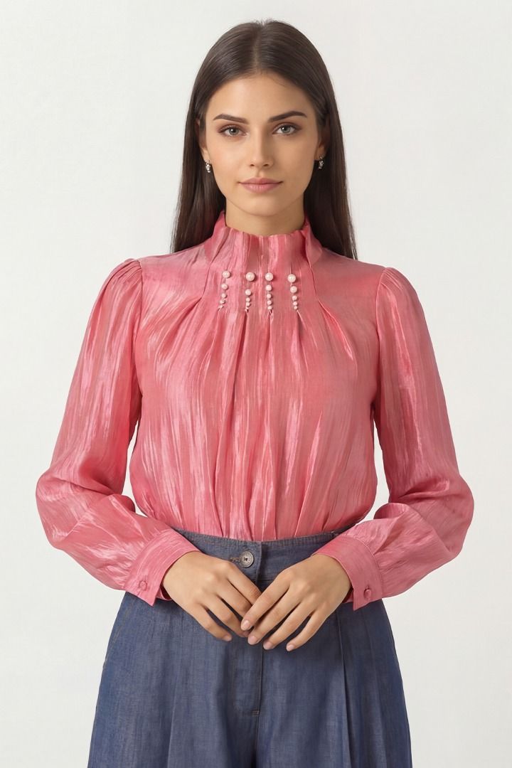 Shimmer Folded Blouse