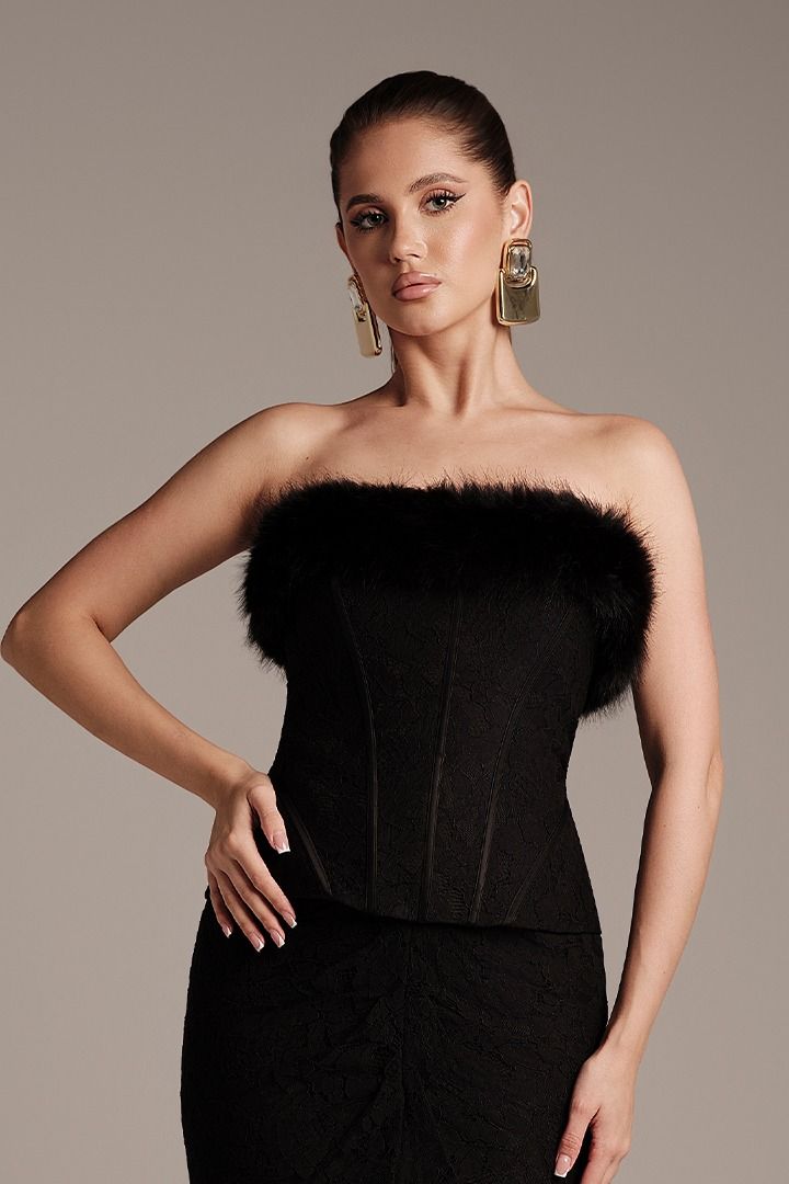 Lace Fur Top