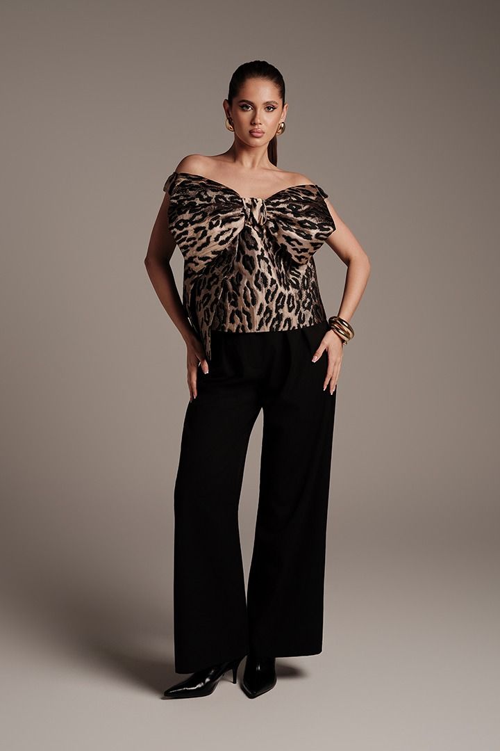 Crepe Wool-Look Pants