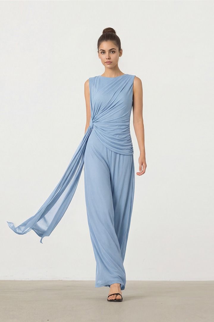 Blue Mesh Dress