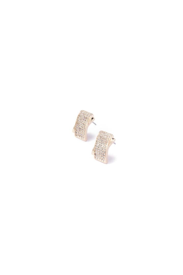 Gold crystal earrings