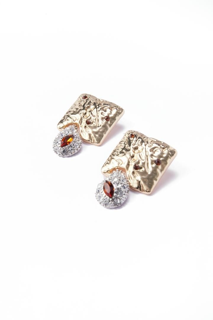 Gold Double drop earrings