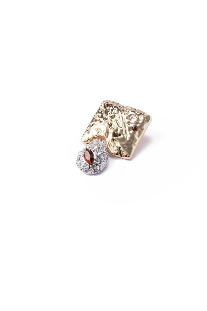 Gold Double drop earrings