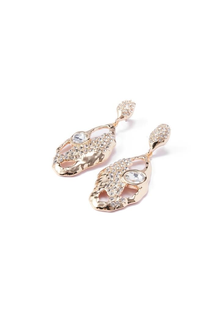 Crystal gold earrings