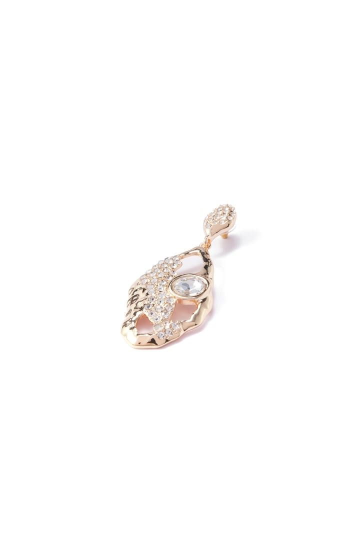 Crystal gold earrings
