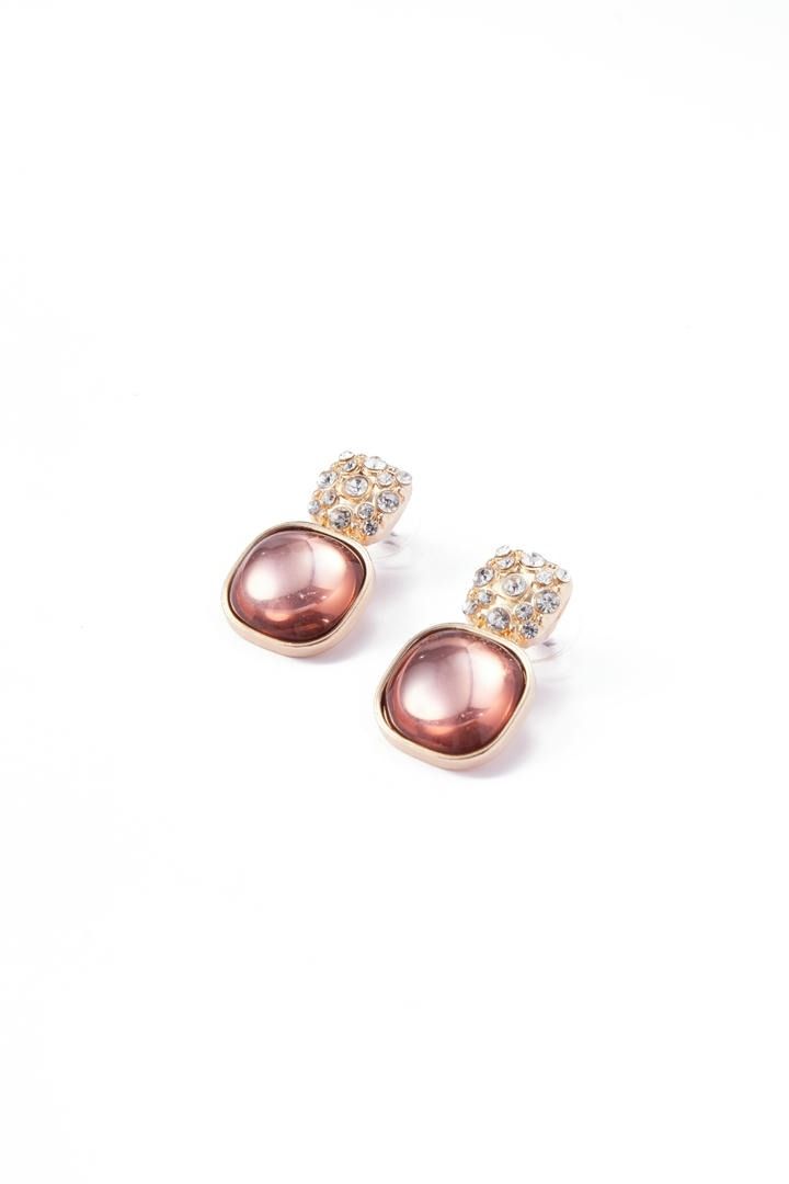 dropped colored earrings