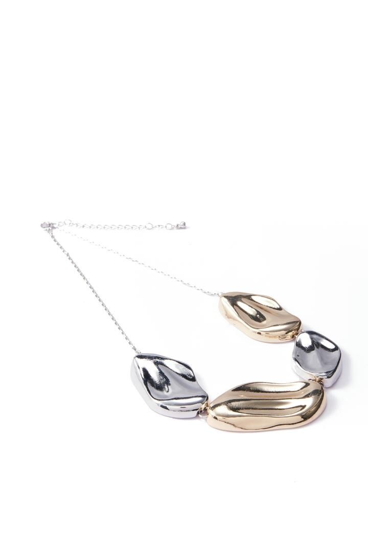 Silver and gold necklace