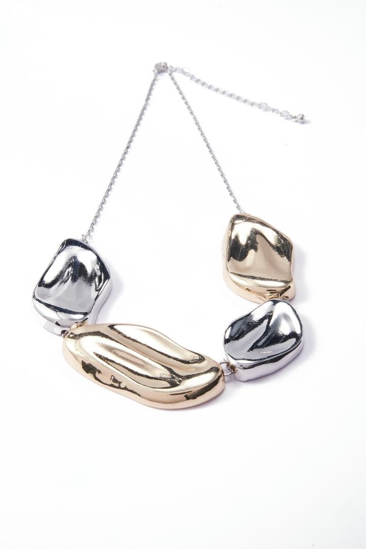 Silver and gold necklace