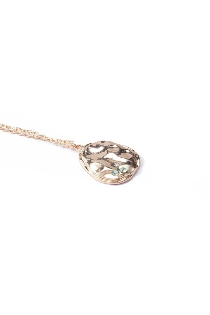 Multi-row golden necklace